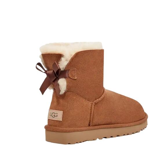 NEW Authentic UGG Women's Mini  Bailey Bow II Boots Shoes  Chestnut size 7 - Picture 1 of 6